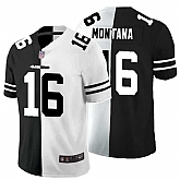 Nike 49ers 16 Joe Montana Black And White Split Vapor Untouchable Limited Jersey Dyin,baseball caps,new era cap wholesale,wholesale hats